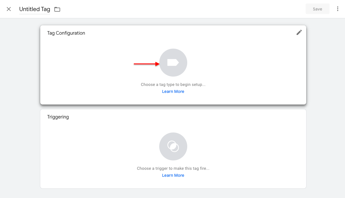 click tag configuration to add a new tag on google tag manager for consent mode