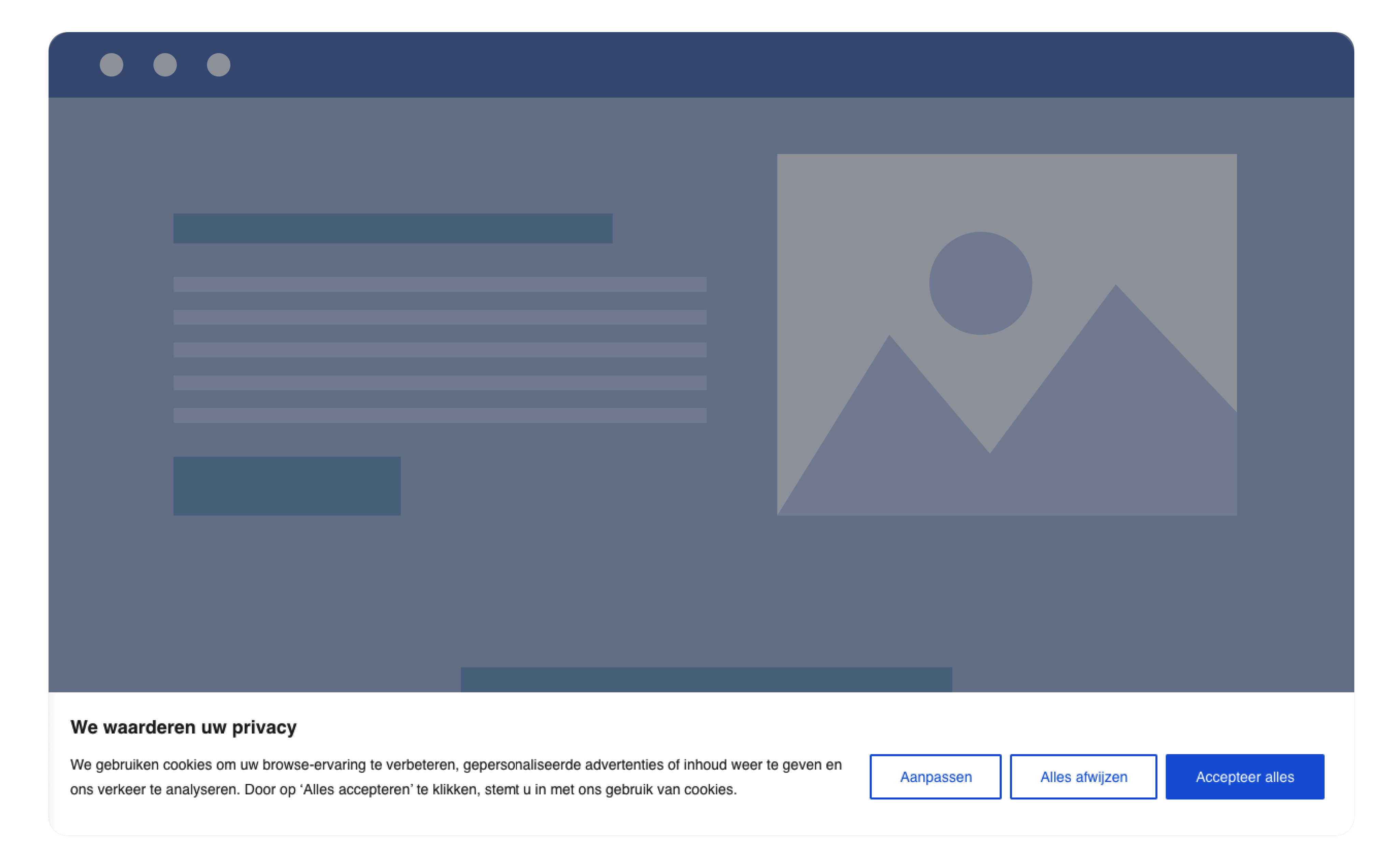 Voettekst cookie-toestemmingsbanner