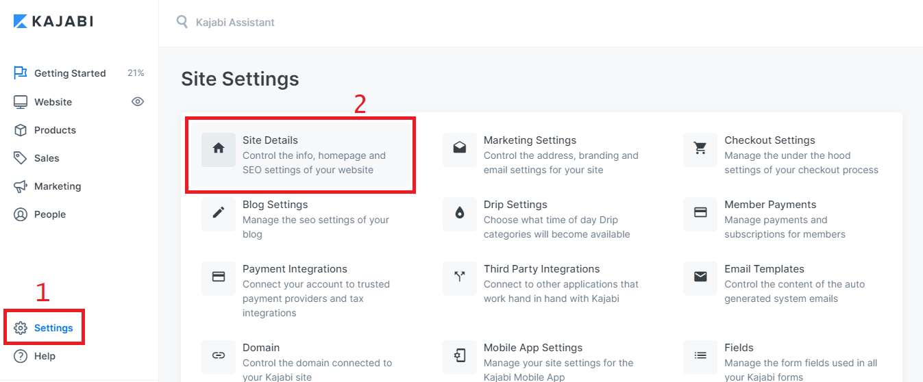 Kajabi settings for cookie banner installation