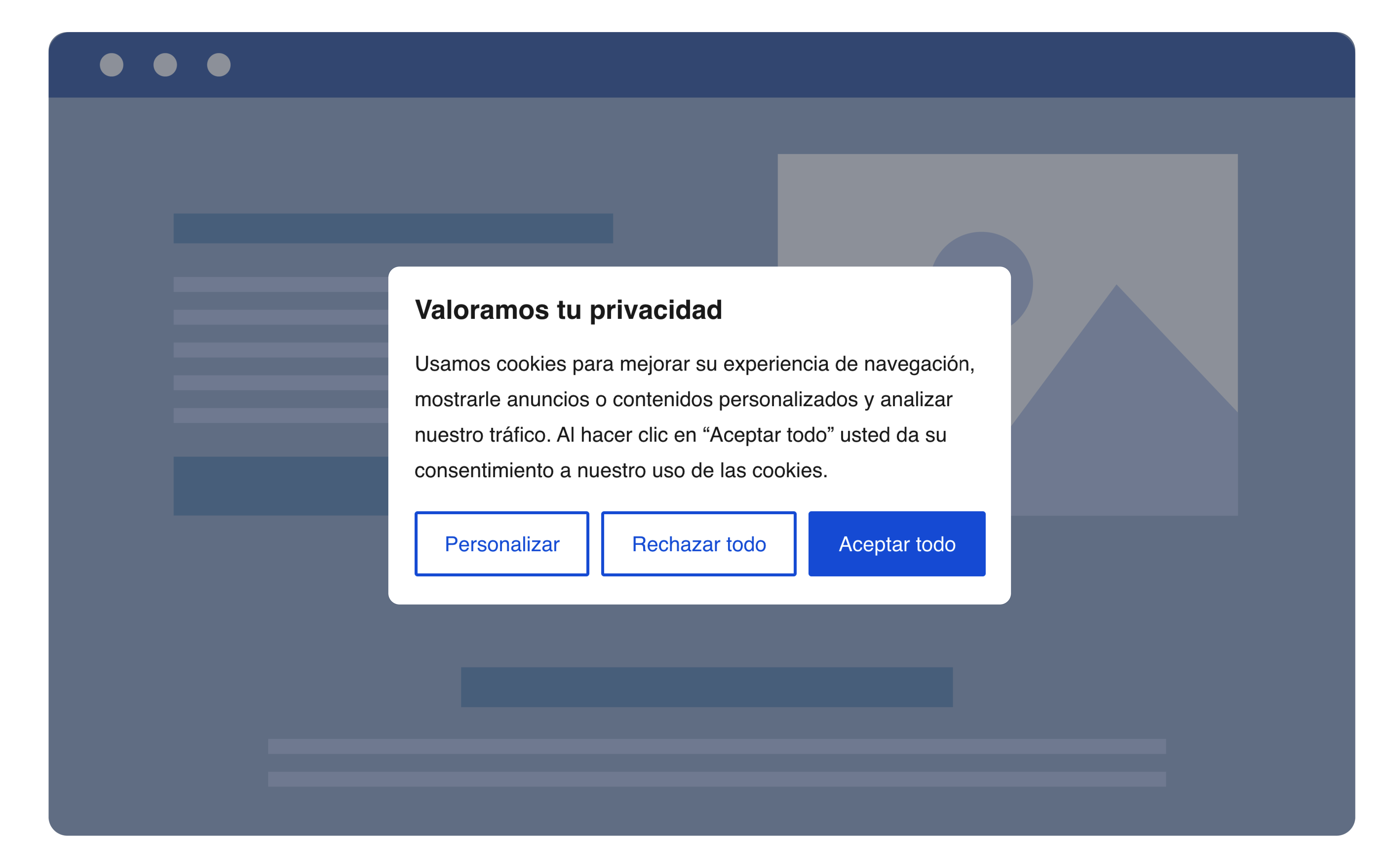Banner de consentimiento de cookies emergente