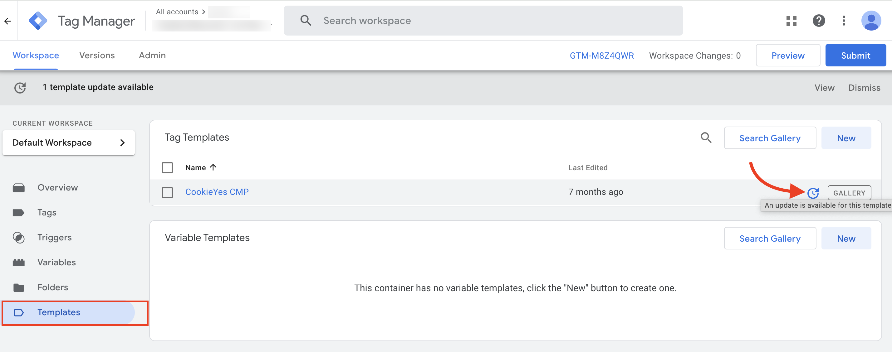 update CookieYes CMP